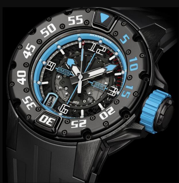 Replica Richard Mille RM 028 Diver Argentina Black Titanium Watch